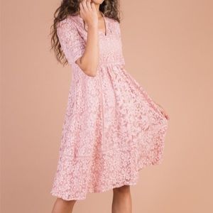 Never been worn Brass and Roe Mauve Lace Dress